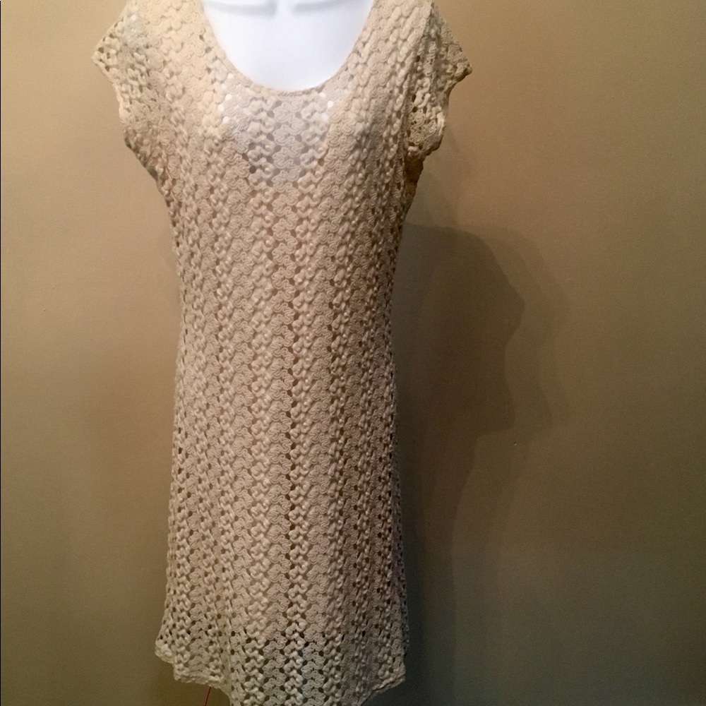 Free People Ivory Knit Dress For UO (L)